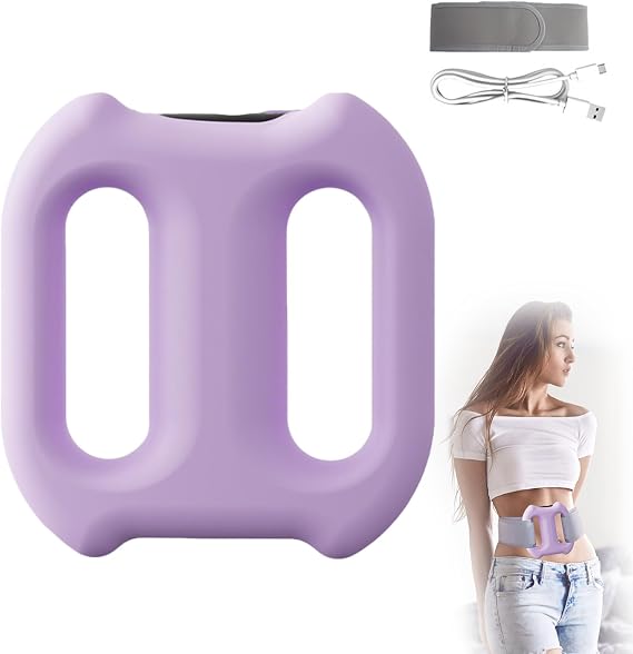 Multifunctional Full-Body Fascia Ring, Full-Body Fat Burning and Shaping with 5 Levels Intensity, Cordless Fascia Massager Ring for Belly Neck Waist Arms Legs (Purple)