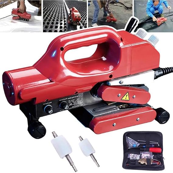 Hot Wedge Welder, PVC Sealing Welding Machine Plastic Layer Geomembrane Welder Climbing Welding Machine Hot Wedge Welder Tool 800W,Ordinarymodel