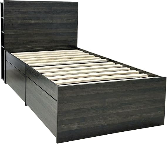 Robin Twin Storage Bed in Dark Gray
