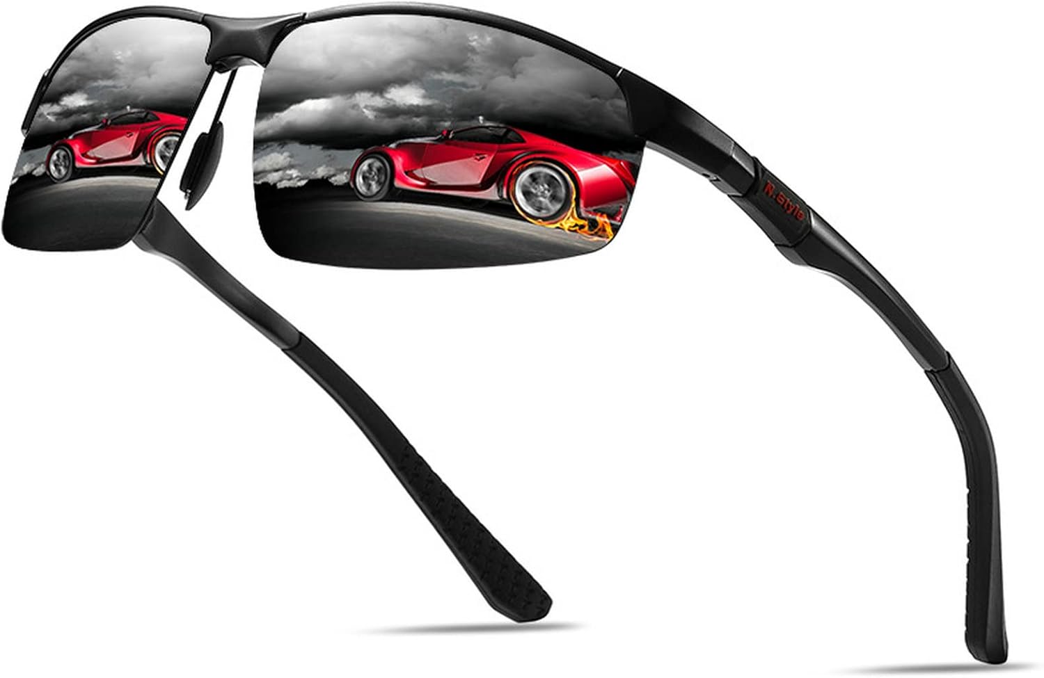 Full Frame Polarized Reader Sunglasses for Men and Women, Wrap Around Sports Sun Reading Glasses UV Protection