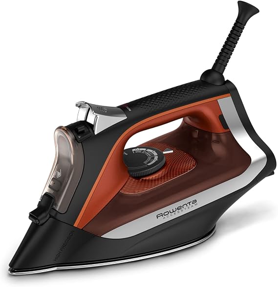 Rowenta Access Steam Iron, Clothes Iron with Steamer, Vertical Steaming, Maximum Steam Distribution, Anti-Drip Protection, Red, DW2360