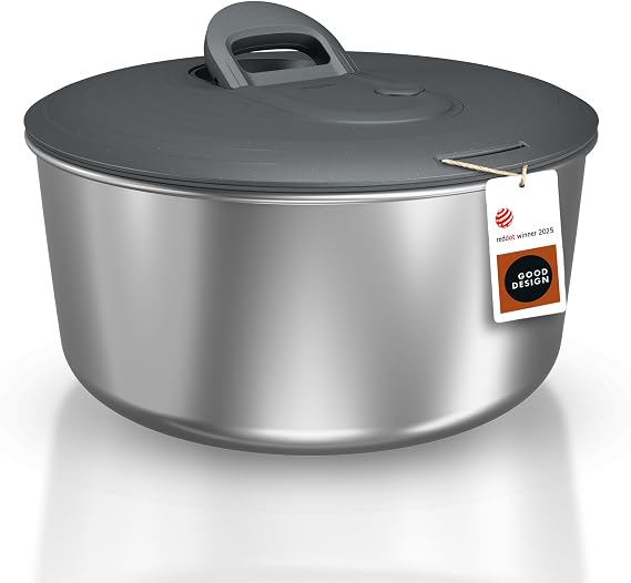 Zyliss Easy Spin Large Salad Spinner with Stainless Steel Serving Bowl 6L