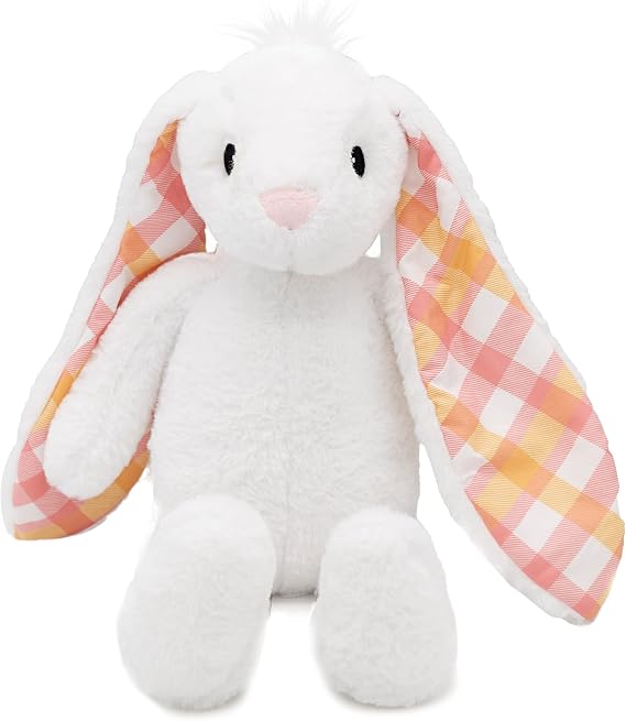 Plushible Bunny Stuffed Animal for Kids, 14" (White) Plush Toy