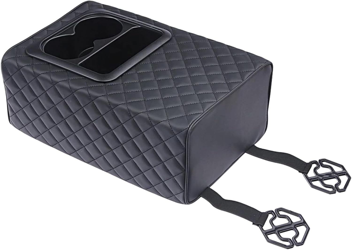 Center Console Box Organizer, Car Rear Seat Armrest with Cup Holder, Automotive Interior Storage Organizer, Large Storage Box for SUV Truck Sedan Vehicle
