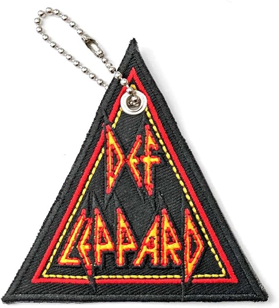 Def Leppard Tri-Logo Double Sided Patch Keychain (One Size) (Red/Yellow/Black)