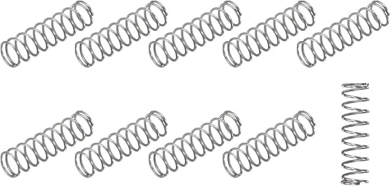 METALLIXITY Compression Springs (0.3x3mm OD,10mm Free Length) 10Pcs, 304 Stainless Steel Extension Spring - for Shop Home Repairs, DIY Projects, Silver Tone
