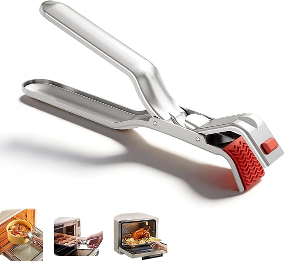 1Pcs Stainless Steel Hot Plate Gripper, Heat Insulation Holder Clip