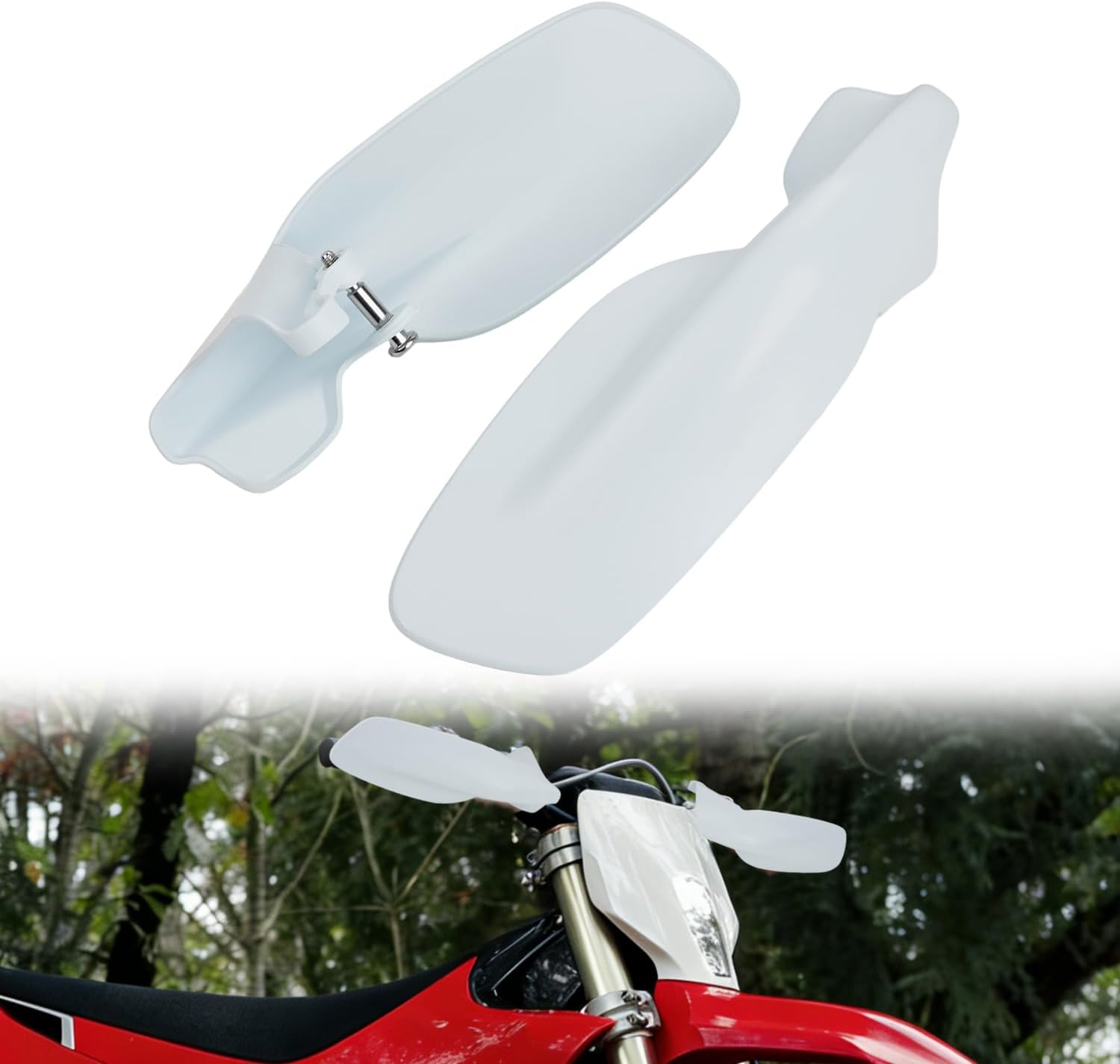 Motorcycle Handguards for Stark Varg, Dirt Bike Hands Protector for Stark Varg EX MX Electric Dirt Bike Electric Motocross White