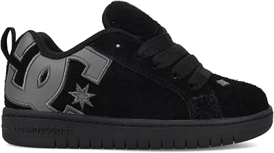 DC Graffik Youth BlackGreyBlack Court Shoes