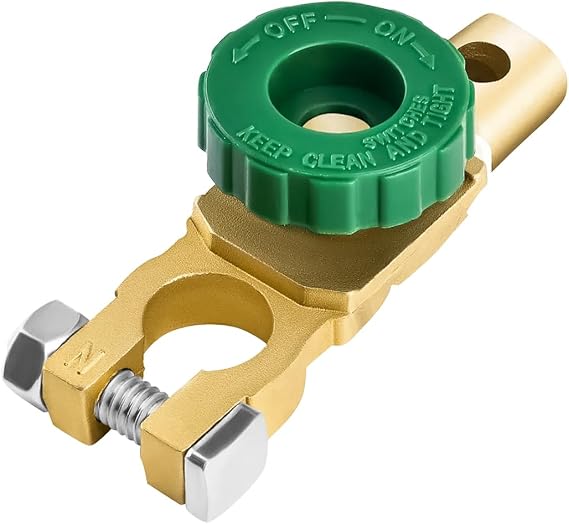 Car Top Post Battery Terminal Link Quick Switch, Battery Disconnect Master Switch Isolator for Power Disconnect Cut Off, Quick Disconnect Battery Cut Off Switch, Universal for Vehicles