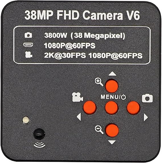 Microscope Kit Industrial Digital Electronic Video Microscope Camera C-Mount Digital Camera for Phone Soldering Repair, HD 38MP 1080P USB HDMI Microscope Lens Adapters (Color : 38MP HDMI Camera)