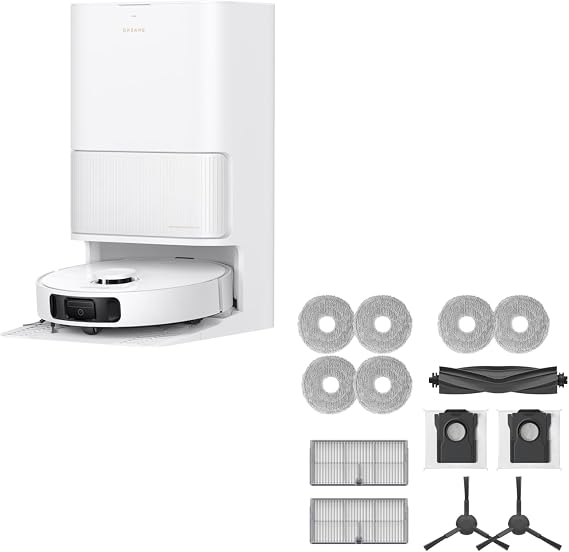 DREAME L40s Ultra CE Robot Vacuum Cleaner (White) and Accessories Kit