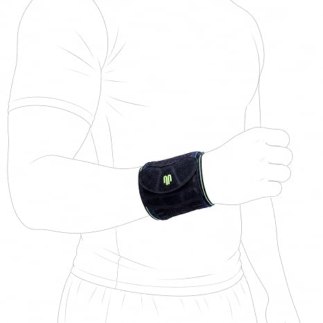 Bauerfeind Sports Wrist Strap - German Engineered Wrist Compression Support for Weightlifting, Crossfit, Tennis, Lifting - Adjustable Tightness Brace with 3D Airknit Fabric (Black, S/M)