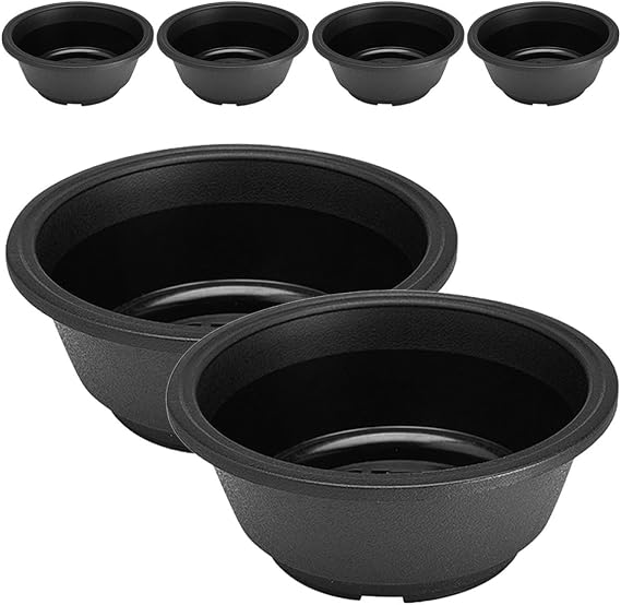 6.22 inch Shallow Plastic Succulent Planter Set of 6 Hollow Bottom Plant Pots for Succulents Indoor Outdoor Garden Flower Display Easy Planting