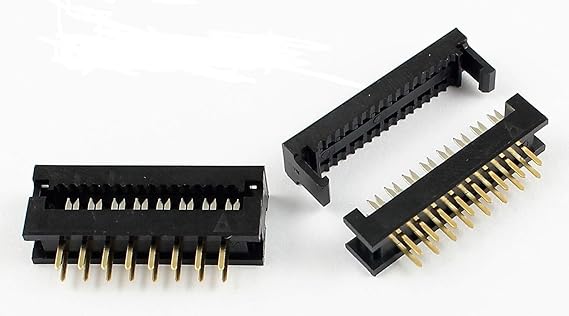 IDC 2X8 16 Pins 2.54mm Male Dual Row Transition Plugs for 1.27mm Flat Ribbon Cable, 10-Pack FD 16P