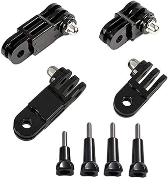 3-Way Adjustable Extension Pivot Arm Adapter Set- Long & Short Straight Joints Connector Convertor 35mm/50mm (2X Same Direction + 2X Reverse) for Gopro Hero Series, SJCAM, GeekPro ect.