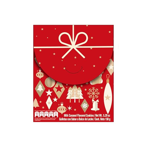 Dux Holiday Milk Caramel Christmas Cookies Gift Box, 5.3 oz