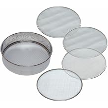 Anjali 4 in 1 Stainless Steel Interchangeable Sieve Set of 5 - Mesh Filter, Sink Strainer, and Flour Sifter for Baking, Pastries, and More