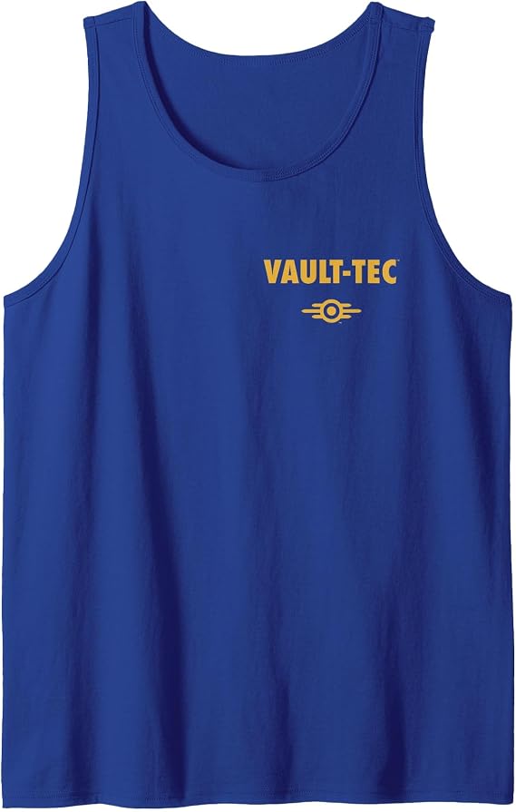 Fallout Front and Back Vault-Tec Vault Suit 33 TV Show Tank Top