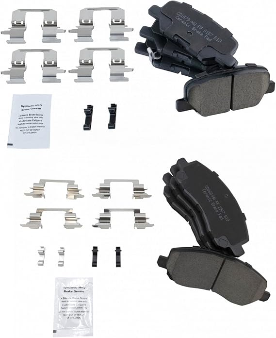 Front & Rear Ceramic Brake Pads Set Of 2