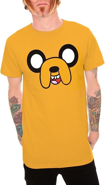 Adventure Time - Jake Face T-Shirt - Large Gold