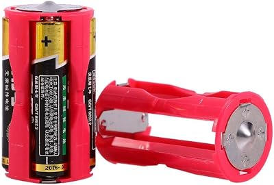 Mugast AAA to C Battery Parallel Adapter, 3A to C Battery Converter Holder Box