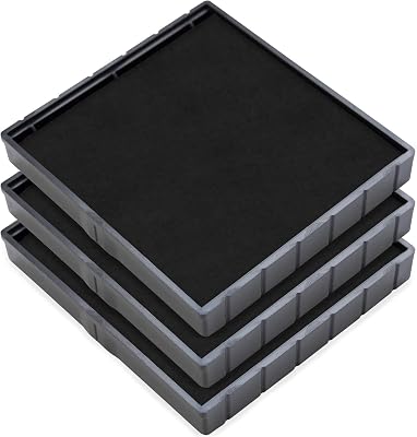 MaxMark COLOP EQ43 Non-Toxic, Water Based Premium Replacement Pad for Printer Q43 Stamp - Pack of 3 - Black