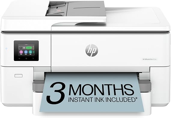 HP OfficeJet Pro 9720e Wide Format Wireless All-in-One Color Inkjet Printer, Print, scan, Copy, ADF, Duplex Printing Best for Office, 3 Month Instant Ink Trial Included, AI-Enabled (53N95A)