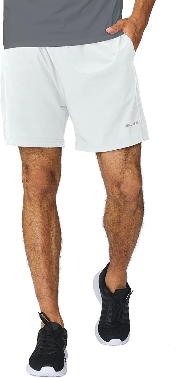 baleaf Men's 5" Running Athletic Shorts with Liner/No Liner