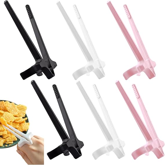 Finger Chopsticks, 6PCS Finger Snack Chopsticks Finger Chopsticks for Gamers Food-Grade Materials,Ergonomic Design Stable and Not Easy to Fall Off Convenient and Not Dirty Hands