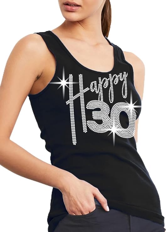 30th Birthday Shirts for Women - Womens Sparkly 30th Birthday Outfits - Dirty 30 Gifts