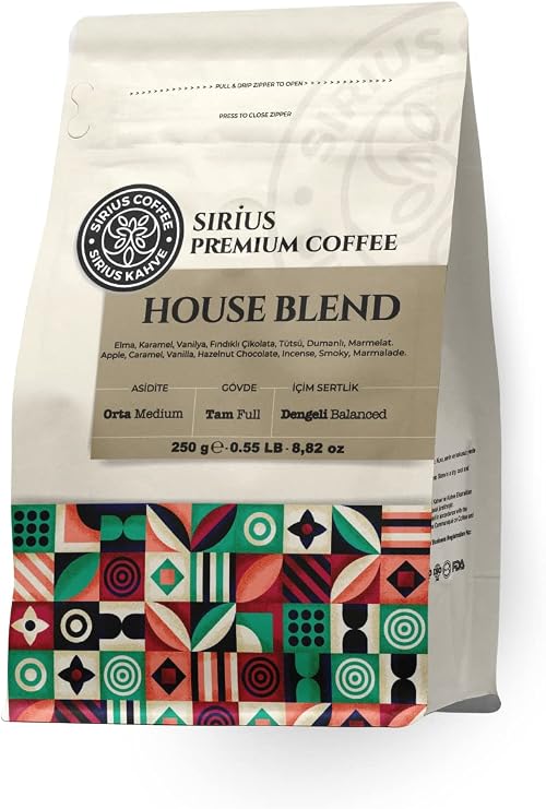 Sirius Premium Filtre Kahve House Blend 250 Gr - Öğütülmüş