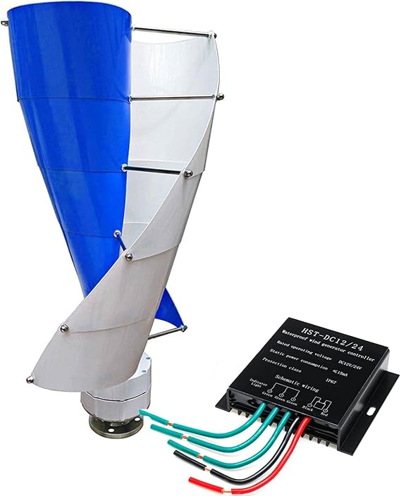 WANGGANG Wind Turbine Generator Kit, 12000W Windmill Generator Suit + Controller Wind Generator Vertical Wind Turbine Generator Helix Wind Power Kit Wind Power Generator for Home Use