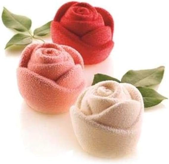 silikomart Silicone mould, white, rose size: diameter 70 mm, height 55 mm, volume 6 x 145 ml
