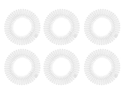 6 PCS Plastic Stretchy Circle Flexible Comb Teeth Headband Hair Clips Hoop Womens Fashion Hair Combs Hair Band Hair Accessories Transparent