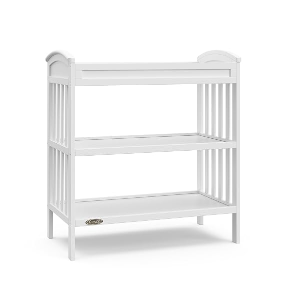 Graco Benton Changing Table with Bonus Water-Resistant Changing Pad, White