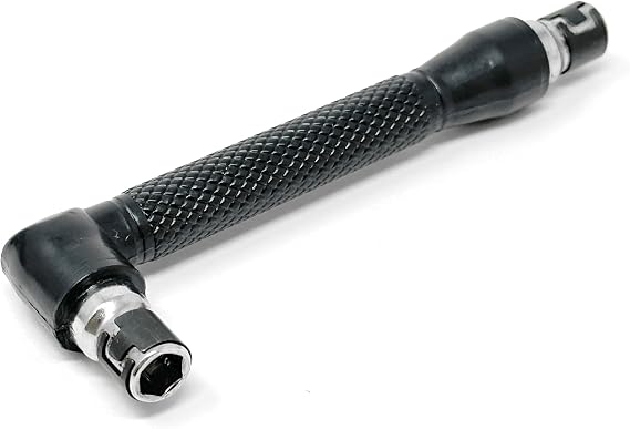 L-Shape Double End Bit Holder Mini Socket Wrench for 1/4 in Hex Insert Bits