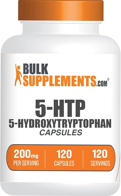 5-HTP Capsules - 5-Hydroxytryptophan, Mood Support Supplement - Gluten Free, 1 Capsule per Serving (200mg), 120 Capsules (Pack of 1)