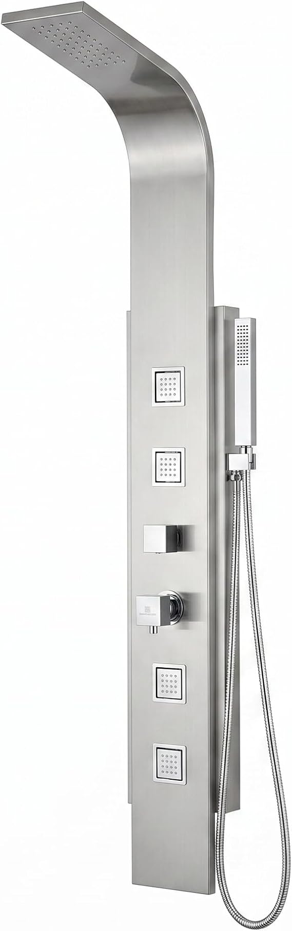 Blue Ocean 59 Inch Stainless Steel SPS8897 Shower Panel with Rainfall Shower Head, Body Nozzles, and Handheld Shower Head