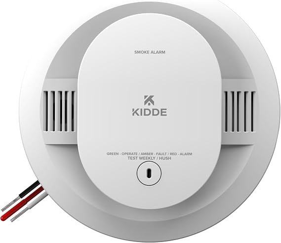 Kidde Smoke Detector, Hardwired with AA Battery Backup, 20SAR, 1 Pack | Wired Interconnect Capability, LED Status Lights and Loud 85 Db Alarm, Ideal for Homes and Apartments