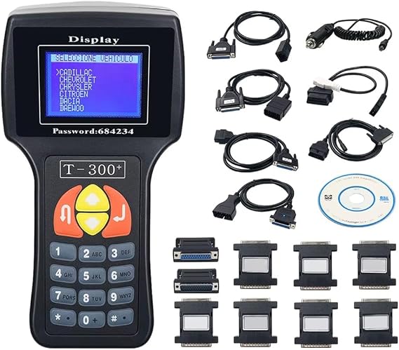 T300 Key Programmer T300 Auto V23.9 Car Key Maker T300 Code Programmer Key Matching Device English Version Black