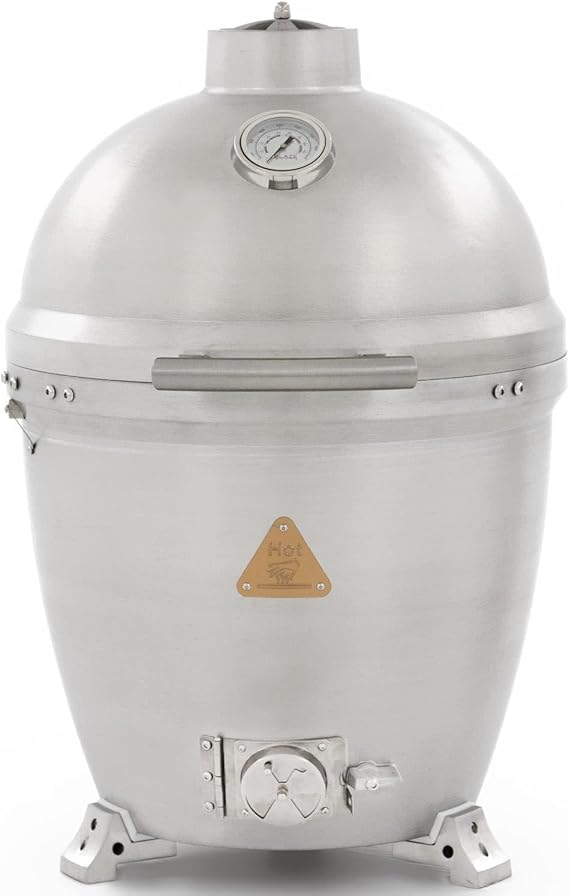 Blaze 20Inch Cast Aluminum Kamado Grill | Heavy-Duty 1 Cast Aluminum Body | 20 Hex Stainless Grates | TongueandGroove Seal | BLZ20KAMADO