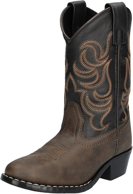 Smoky Mountain Boots Kids Monterey Boot, Brown/Black, 1.5 Little Kid
