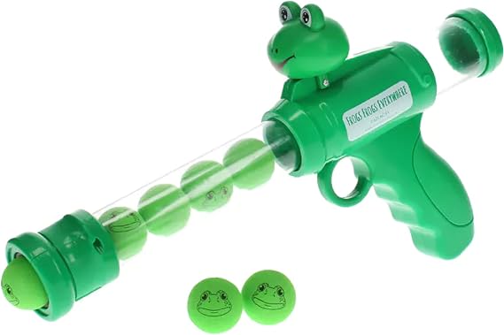 Cazenove Passover Frog Launcher, 8 Foam Frog Balls. Ten Plagues for Seder Fun!
