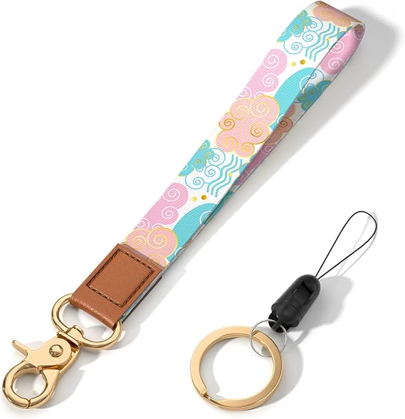 Wrist Lanyard Key Chain, Cute Wristlet Strap Keychain Holder for Women Men Car Keys ID Badges Card Wallet Phone Camera