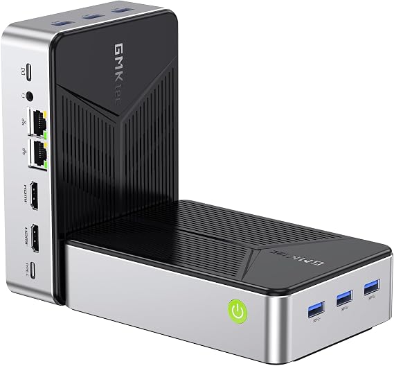 GMKtec Intel Twin Lake-N150 3.6 GHz LPDDR5, 12 GB SSD, 1TB 4K Tri-Screen Support, WIFI6 & Dual 2.5G LAN, Quiet Cooling Design, Dual OS Compatible Windows 11 Pro & Ubuntu Intel 150 12GB + 64GB + 1TB - New Model