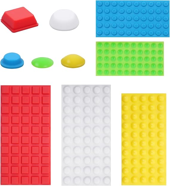 Bump Dots for Visually Impaired 250 Pcs Combo Pack(Yellow&Red&Blue&White&Green) - Low Vision Aids Braille Stickers for Keyboards, Remotes, Raised Tactile Dots for Elderly, Blind