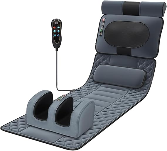 Full Body Massage Mat with Heat 20 Neck Massage Heads, Foot Massager Whole Body Vibration Massage Pad 9 Gear Massage /3 Timing Modes Shiatsu Massage Pad for Back Neck Lumbar Leg Foot