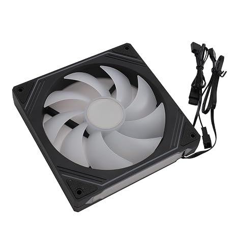 ARGB PC Fans Chassis Fan 140x140x25mm Synchronized Light Quiet Heat Dissipation Cooling Fan for CPU Sink PC Case Reverse for Maximum Cooling (Regular Black)
