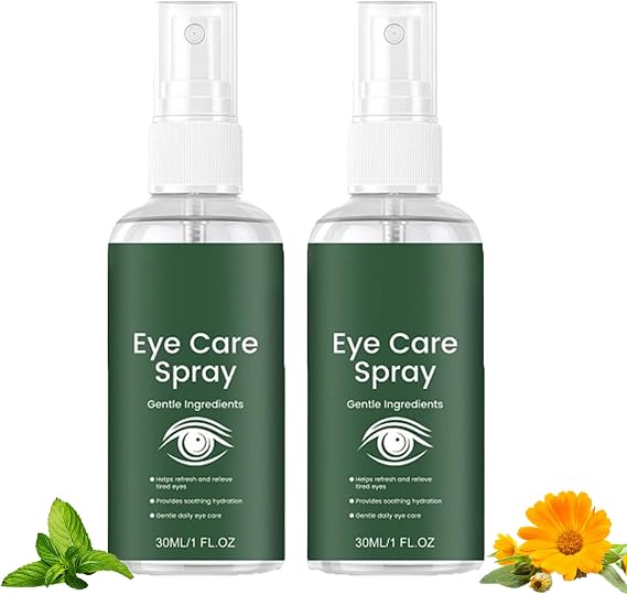 Lutein Eye Spray, Refreshing Eye Mist Spray For Dry Eyes, Lutein Eye Care Spray with Calendula & Vitamin E, Dry Eye Spray, Gentle Hydrating Daily Care Spray, for Adults Home Travel Daily Use (2PCS)